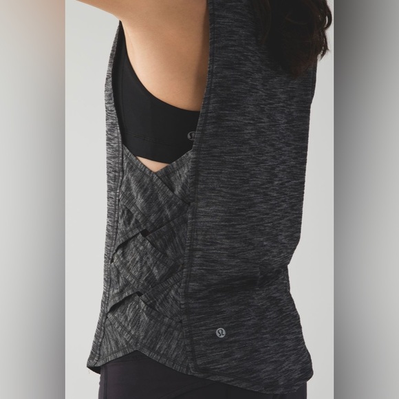 Lululemon Var-City Muscle Tank Top Dark Grey Black 4 - Picture 1 of 9